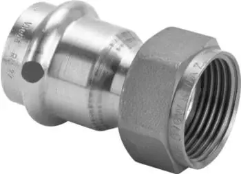 Viega Sanpress Verschraubung 42 mm x G 1 3/4" Rotguss oder Siliziumbronze flachdichtend SC-Contur (265304)