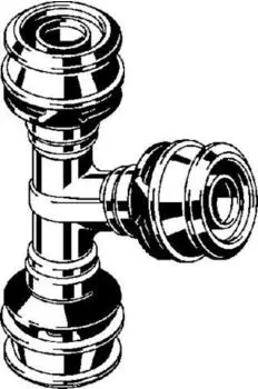 Viega Raxofix-T-St&uuml;ck &Oslash; 40 x 25 x 32 mm Siliziumbronze Modell 5318 (647490)