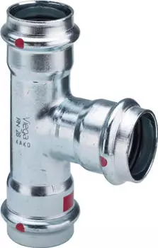 Viega Prestabo 1118 T-St&uuml;ck mit SC-Contur 42x15x42mm Stahl verzinkt (642556)