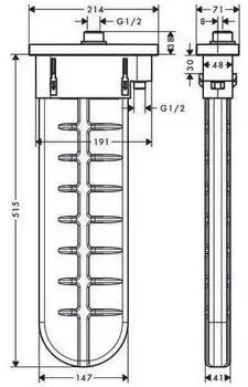 Axor sBox Schlauch-Aufrollsystem Fertigset oval chrom (28022000)