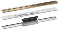 hansgrohe Drain Duschrinne 42520140 700mm, Fertigset, frei im Raum, brushed bronze