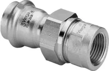 Viega Sanpress Inox Verschraubung 28 mm x Rp 3/4" Stahl nichtrostend flachdichtend SC-Contur (437527)
