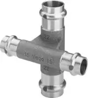 Viega Profipress Kreuzst&uuml;ck 323370 22 x 15 mm, Rotguss, SC-Contur