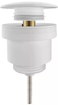 Aloni Pusher Ablaufgarnitur mit &Uuml;berlauf 1 1/4" Matt Wei&szlig; (CR1162-W)
