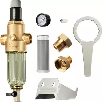 iSpring WSP50PRG R&uuml;cksp&uuml;lfilter mit Druckminderer 3/4''-1'', bleifreies Messing, 50 Mikron (WSP50PRG)
