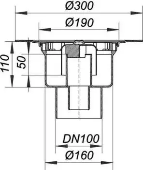 Dallmer Ablaufgeh&auml;use 61 HT DN 100 Abgang senkrecht (611062)