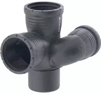 Geberit Silent-Pro Schachtbogenabzweig 87,5&deg; links DN 110/75/90 (393554141)