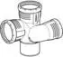 Geberit Silent-Pro Schachtbogenabzweig 87,5° links DN 110/75/90 (393554141)