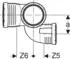 Geberit Silent-Pro Schachtbogenabzweig 87,5° links DN 110/75/90 (393554141)