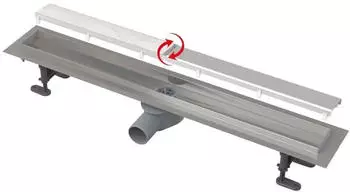 Alca Double Fit&Go Duschrinne mit doppelseitigem Rost 750mm (APZ13-DOUBLE9-750)