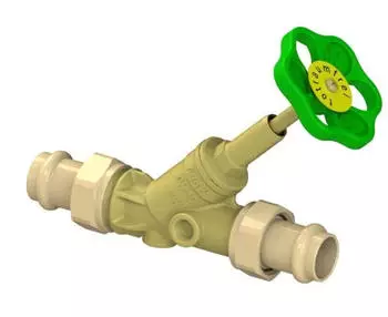 Schl&ouml;sser JS Freistromventil Schr&auml;gsitz Pressverschraubung DN20/22mm DVGW (15522200001)