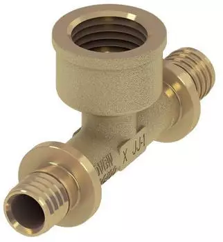 Tece TECEflex T-St&uuml;ck Rotguss 40mm x 1" IG x 40mm (709806)