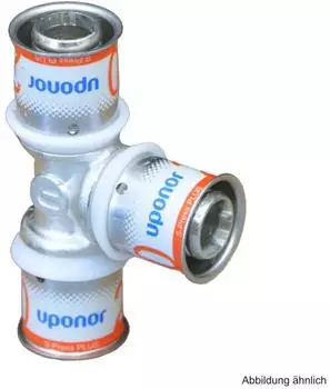 Uponor S-Press PLUS T-St&uuml;ck reduziert Messing verzinnt 25x20x16mm (1070575)
