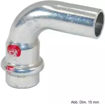 Viega Prestabo Bogen 76,1 mm 90&deg; Stahl unlegiert SC-Contur Einsteckende (597658)
