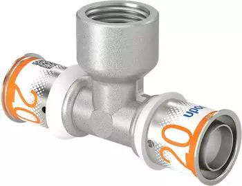 Uponor S-Press PLUS T-Stück mit Innengewinde 20-Rp1/2"FT-20 (1070596)