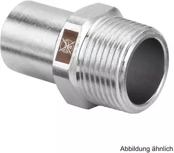 Viega Temponox Einsteckst&uuml;ck 22 mm x R 3/4 Stahl nichtrostend R-Gewinde Einsteckende (812355)