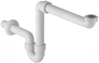 Geberit Siphon Raumsparsiphon f&uuml;r Waschbecken, 1 1/2 Zoll, Kunststoff, wei&szlig;