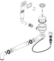BLANCO Ablaufgarnitur 3&frac12;" mit Ablauffernbedienung | Empfohlen f&uuml;r BLANCO DANA,