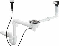 hansgrohe 660 Ab-/&Uuml;berlaufgarnitur 43931800 D14-11 BSO, Edelstahl, automatisch, f&uuml;r
