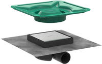 hansgrohe RainDrain Boden-Punktablauf 56112800 15x15cm Abdeckung, r&uuml;ckseitig