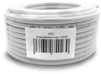 Arli 60cm Sat HD Anlage 15 m Kabel Digital 135dB Antenne 2 Teilnehmer 4K UHD