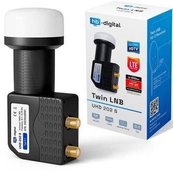 HB-Digital 0,1dB Digital Full HD TV 3D 4K 5K LNC LMB 2 Teilnehmer SAT Wetterschutz