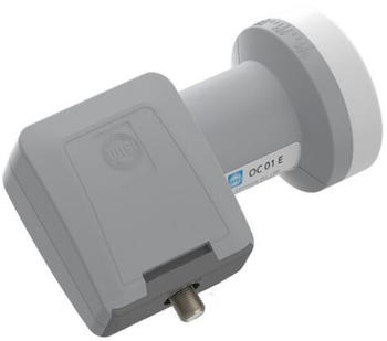 Wisi Universal Single-LNB OC 01 E in Lichtgrau mit 40mm Feeddurchmesser f&uuml;r 1 Teilnehmer