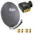 Fuba DAA 780 A Satellitenantenne Aluminium in Anthrazit HDTV 3D 4K Premium X DELUXE Sat