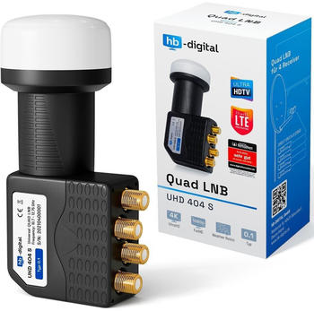 HB-Digital 4 fach LNB TEILNEHMER RECEIVER UHD 4K HB DIGITAL 0,1 QUATTRO SWITCH
