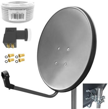 Arli 60cm Sat HD Anlage Digital 50 m Kabel 135dB Antenne 1 Teilnehmer 4K Arli 60cm Sat HD Anlage Digital 50 m Kabel 135dB Antenne 1 Teilnehmer 4K