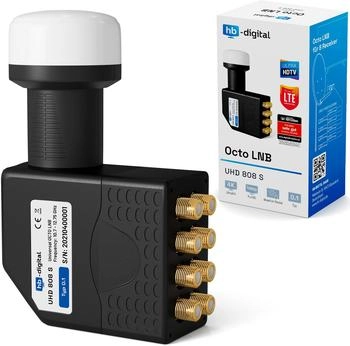 HB-Digital Octo Switch LNB LNC LMB 0,1dB FULL HDTV 3D 4K 8 fach Teilnehmer Receiver direkt