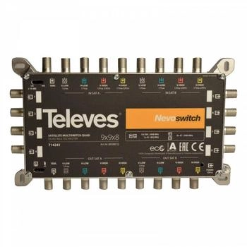 Televes Multischalter MS98NCQ NEVO 9 Eingänge 8 Ausgänge (714201)