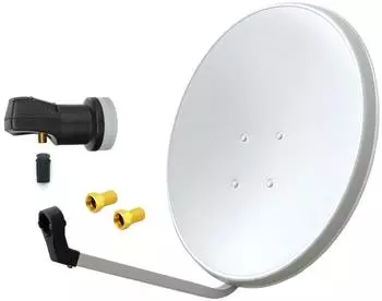 Arli SAT-Antenne 60cm Single LNB, Stahl, weiß (10719)