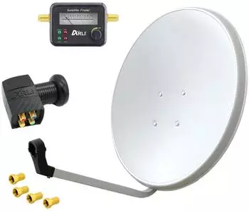 Arli SAT-Anlage 60cm Quad LNB weiß (10724)
