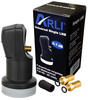 ARLI UHD Single LNB + 2 F Stecker vergoldet Sat Digital 4K 0,1 dB Ultra HD 1...