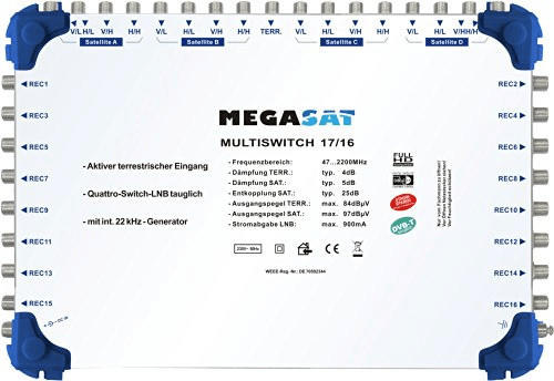 Megasat Multischalter 17/16