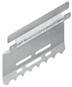 Niedax Stoßstellenverbinder mit Flachstecker, Stahl, 40 mm (LST 40)