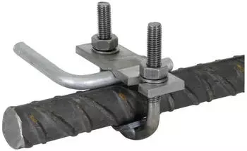 Dehn Armierungsklemme Rd 10mm, Fl 30-40mm, Stahl blank (308045)