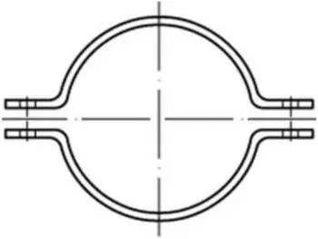 Reyher Rohrschellenh&auml;lften DIN 3567 Form A Stahl feuerverzinkt &Oslash;57mm NW50 (DIN 3567 A 57)