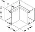 Niedax Inneneck 90° Leitungsführungskanal 100x100mm pulverbeschichtet (LUIC 100.100 W)