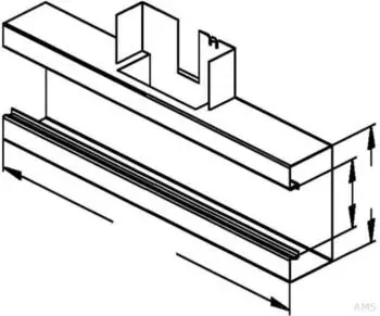 Niedax Ger&auml;tekanal T-St&uuml;ck 90&deg; einz&uuml;gig 110x61mm reinwei&szlig; (GKT 110-78 R)