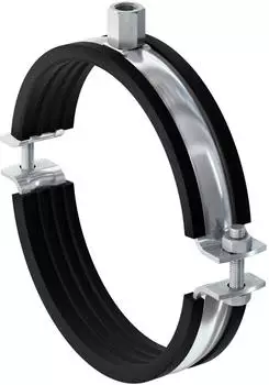 Fischer FRSM Massivrohrschelle verzinkt mit EPDM-Schalldämmeinlage 454-462mm M16 (504597)
