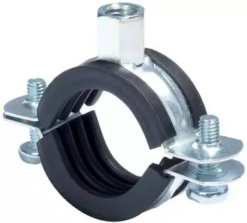 Fischer Rohrschelle FRS 3/8" zweiteilig, Edelstahl A4, EPDM-Schalldämmeinlage (512684)