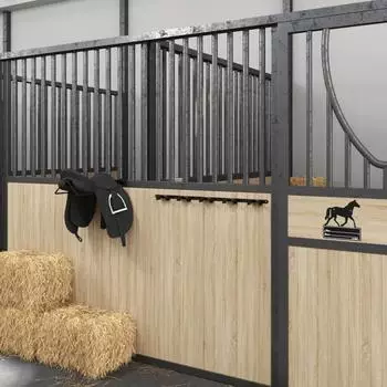 vidaXL Trensenhalter für 5 Trensen, schwarz, Eisen