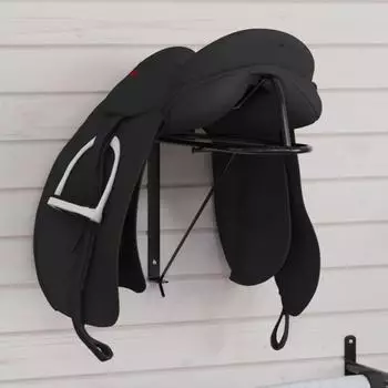 vidaXL Sattelhalter, klappbar, Wandmontage, schwarz, Eisen