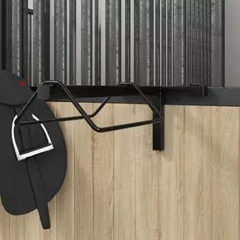 vidaXL Sattelhalter Wandmontage, schwarz, Eisen (172429)