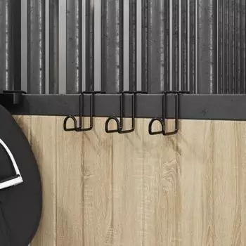 vidaXL Trensenhalter 3 Stk. schwarz Stahl (172462)