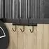 vidaXL Trensenschrank mit 5 drehbaren Haken, schwarz, Stahl (172464)