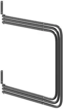 vidaXL Satteldeckenhalter 3 Arme, Eisen, schwarz (172459)
