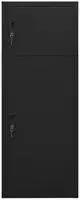 vidaXL Sattelschrank Schwarz 53x53x140 cm Stahl